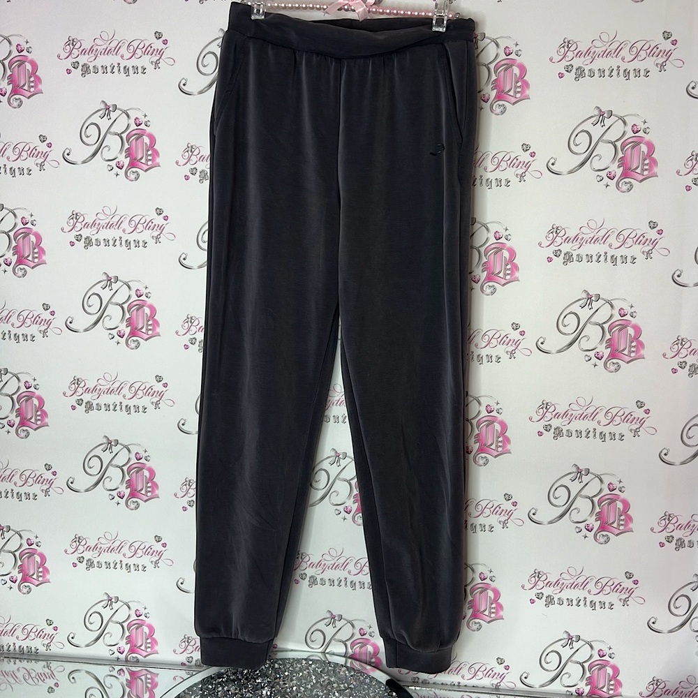 Lazypants sweatpants grey Black Velour Joggers logo birds comfy loungewear